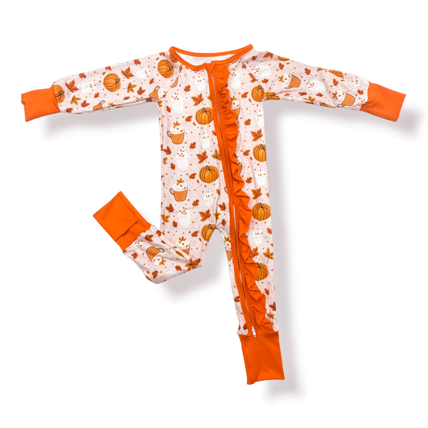 Pumpkin Spice & Everything Nice Ruffled Romper
