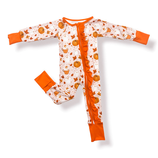 Pumpkin Spice & Everything Nice Ruffled Romper